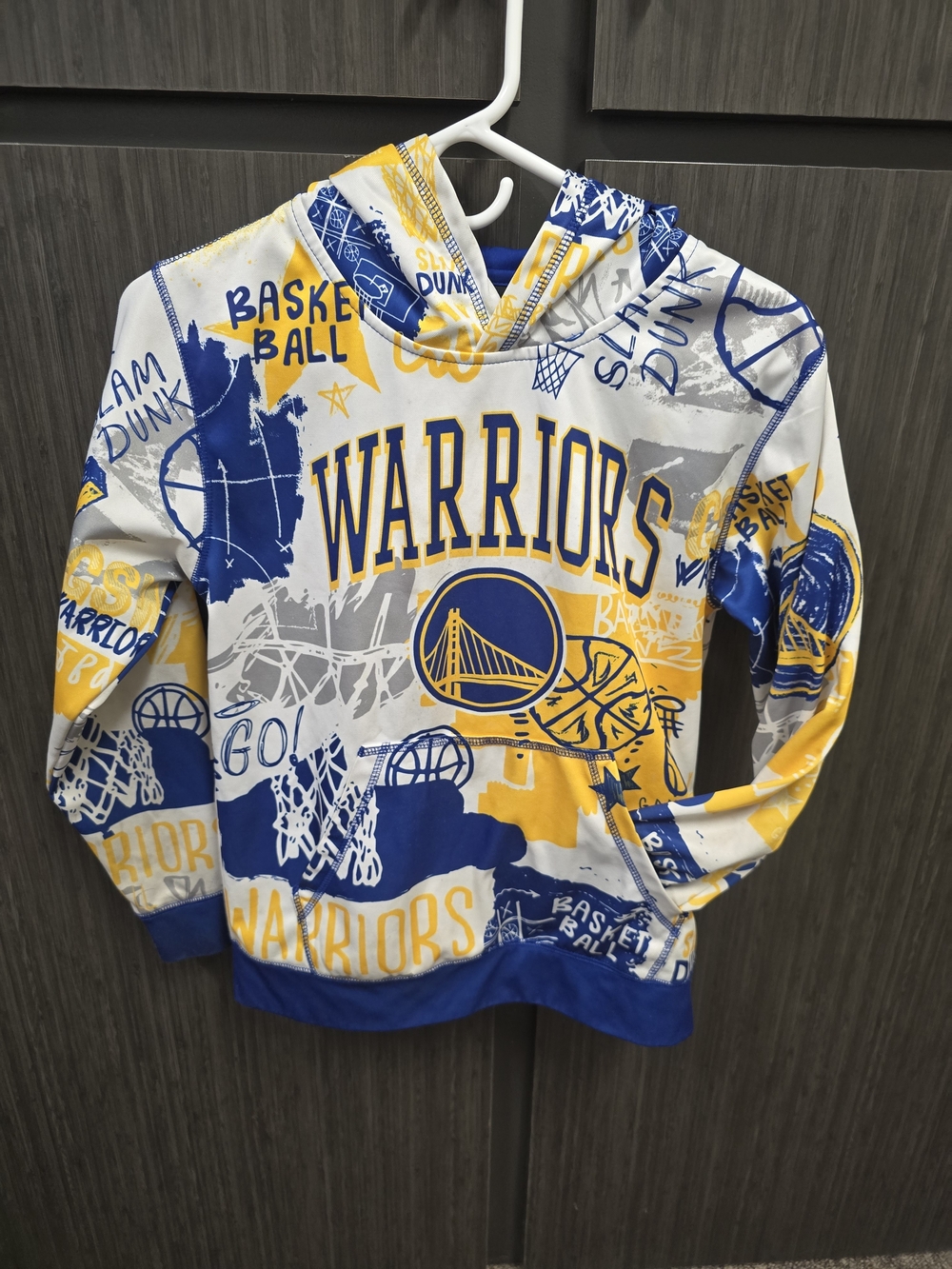 NBA Golden State Warriors Youth M Medium 10/12 Hooded Performance Pullover